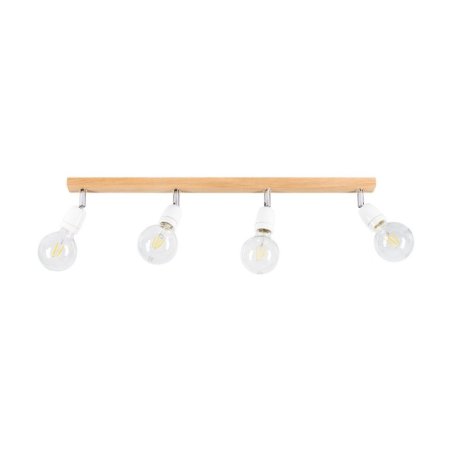 Porcia Wood Lampa Sufitowa 4xE27 Max.25W Dąb Olejowany/Biały
