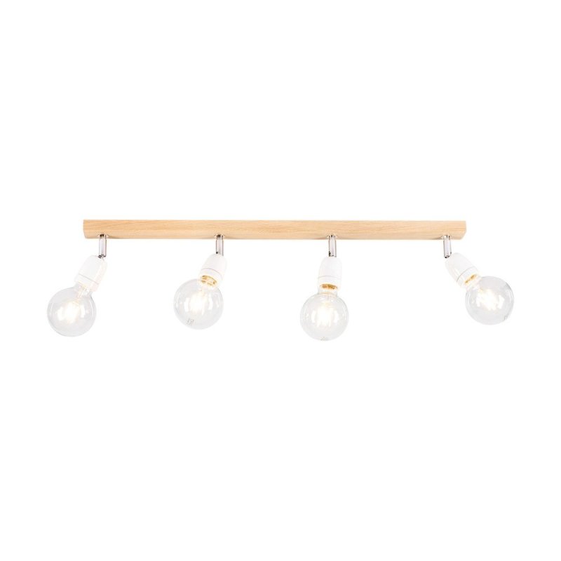 Porcia Wood Lampa Sufitowa 4xE27 Max.25W Dąb Olejowany/Biały