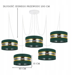 LAMPA SUFITOWA WISZĄCA ŻYRANDOL GLAMOUR NAD STÓŁ