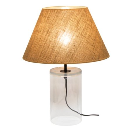 Jute Glass Lampa Stołowa 1xE27 Max.40W Transparentny/Czarny/Beżowy