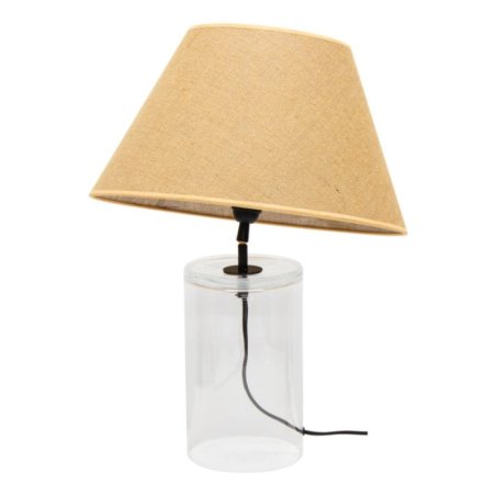 Jute Glass Lampa Stołowa 1xE27 Max.40W Transparentny/Czarny/Beżowy