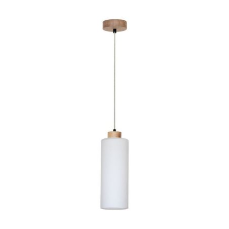 Zefir Lampa Wisząca 1xE27 Max.60W Dąb Olejowany/Transparentny PVC/Biały