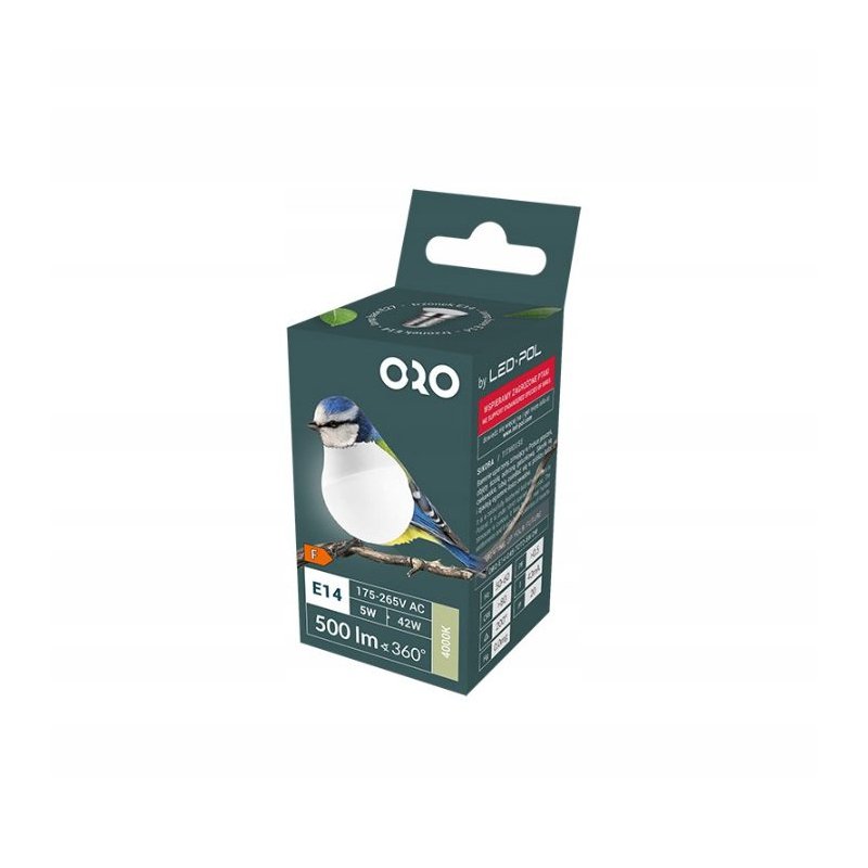 ŻARÓWKA LED E14 500LM 5W DW NEUTRALNE ŚWIATŁO