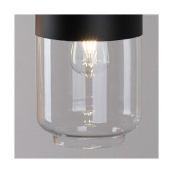 Amaretto Lampa Wisząca 1xE27 Max.60W Czarny/Transparentny PVC/Czarny-Transparentny