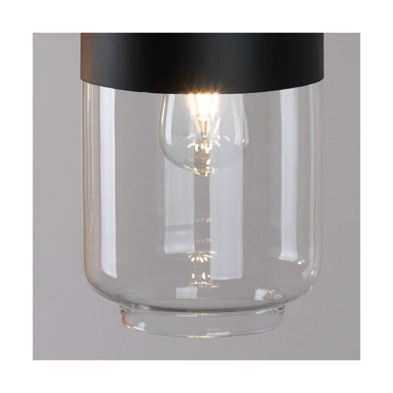 Amaretto Lampa Wisząca 1xE27 Max.60W Czarny/Transparentny PVC/Czarny-Transparentny
