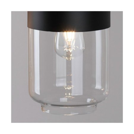 Amaretto Lampa Wisząca 1xE27 Max.60W Czarny/Transparentny PVC/Czarny-Transparentny