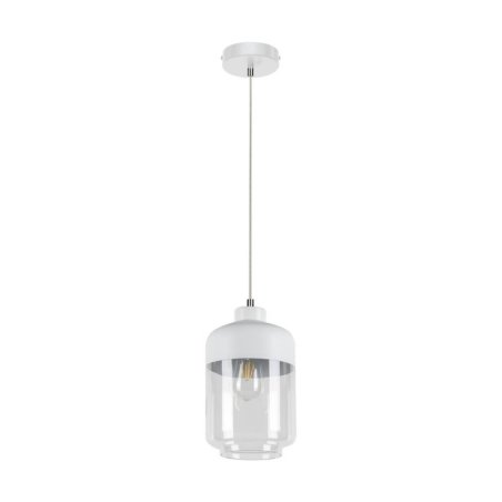 Amaretto Lampa Wisząca 1xE27 Max.60W Biały/Transparentny PVC/Biały-Transparentny