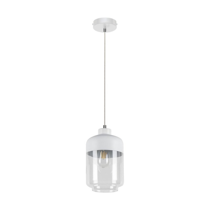 Amaretto Lampa Wisząca 1xE27 Max.60W Biały/Transparentny PVC/Biały-Transparentny