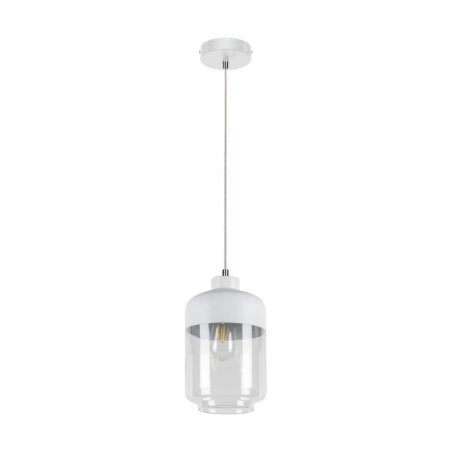 Amaretto Lampa Wisząca 1xE27 Max.60W Biały/Transparentny PVC/Biały-Transparentny
