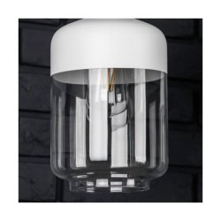 Amaretto Lampa Wisząca 1xE27 Max.60W Biały/Transparentny PVC/Biały-Transparentny