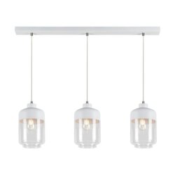 Amaretto Lampa Wisząca 3xE27 Max.60W Biały/Transparentny PVC/Biały-Transparentny
