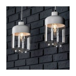 Amaretto Lampa Wisząca 3xE27 Max.60W Biały/Transparentny PVC/Biały-Transparentny
