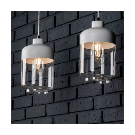 Amaretto Lampa Wisząca 3xE27 Max.60W Biały/Transparentny PVC/Biały-Transparentny