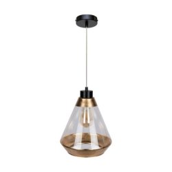 Mistral Lampa Wisząca 1xE27 Max.60W Czarny/Transparentny PVC/Złoty-Transparentny