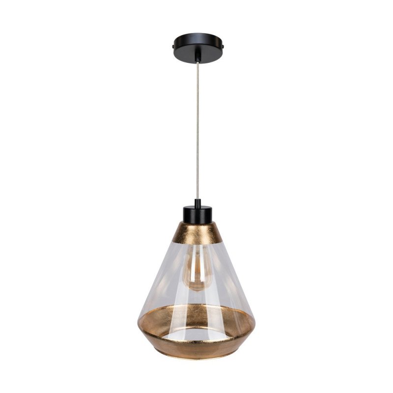 Mistral Lampa Wisząca 1xE27 Max.60W Czarny/Transparentny PVC/Złoty-Transparentny