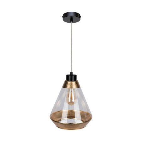Mistral Lampa Wisząca 1xE27 Max.60W Czarny/Transparentny PVC/Złoty-Transparentny