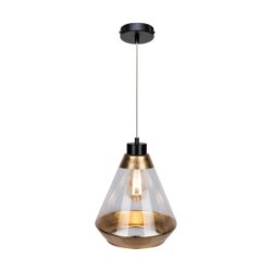 Mistral Lampa Wisząca 1xE27 Max.60W Czarny/Transparentny PVC/Złoty-Transparentny