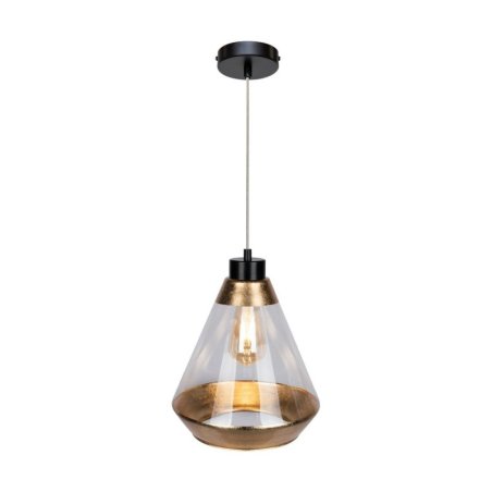 Mistral Lampa Wisząca 1xE27 Max.60W Czarny/Transparentny PVC/Złoty-Transparentny