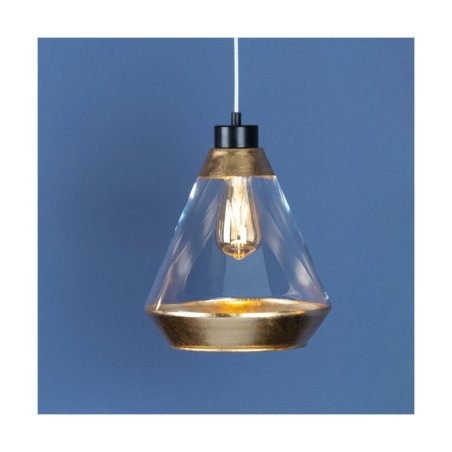 Mistral Lampa Wisząca 1xE27 Max.60W Czarny/Transparentny PVC/Złoty-Transparentny