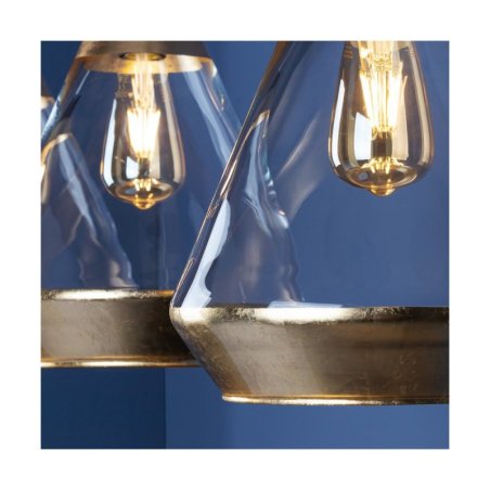 Mistral Lampa Wisząca 3xE27 Max.60W Czarny/Transparentny PVC/Złoty/Transparentny