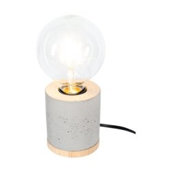 Cesar Lampa Stołowa 1xE27 Max.25W Dąb Olejowany/Szary/Czarny