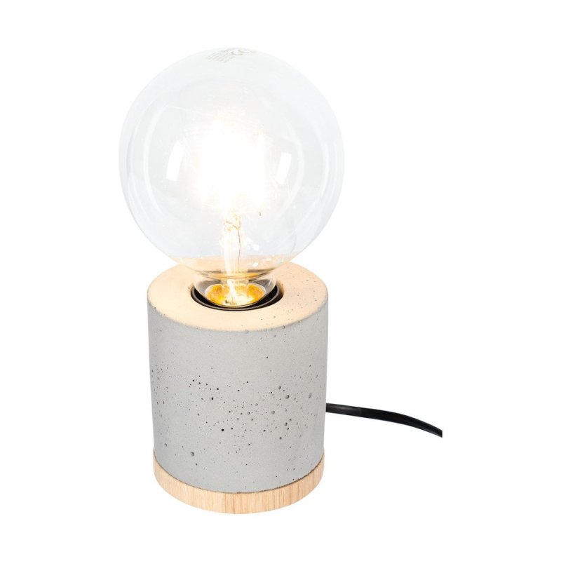 Cesar Lampa Stołowa 1xE27 Max.25W Dąb Olejowany/Szary/Czarny