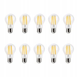 10 X ŻARÓWKI LED E27 7W 808LM ZIMNA BARWA ZESTAW