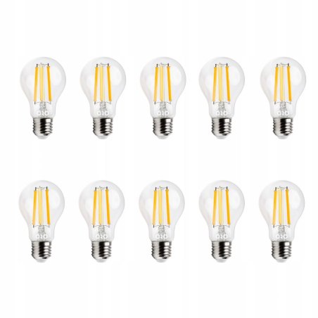 10 X ŻARÓWKI LED E27 7W 808LM ZIMNA BARWA ZESTAW