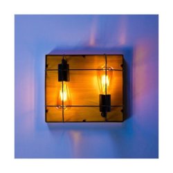 Netuno Kinkiet/Lampa Sufitowa 2xE27 Max.15W LED Dąb Olejowany/Czarny