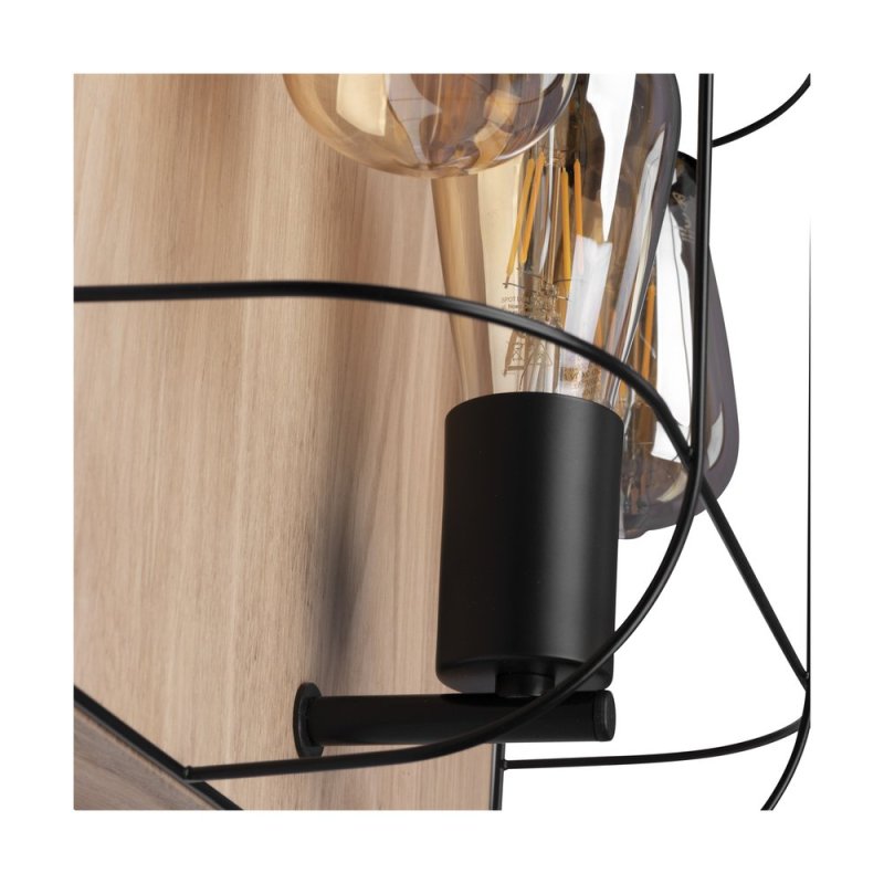 Netuno Lampa Sufitowa 3xE27 Max.15W LED Dąb Olejowany/Czarny