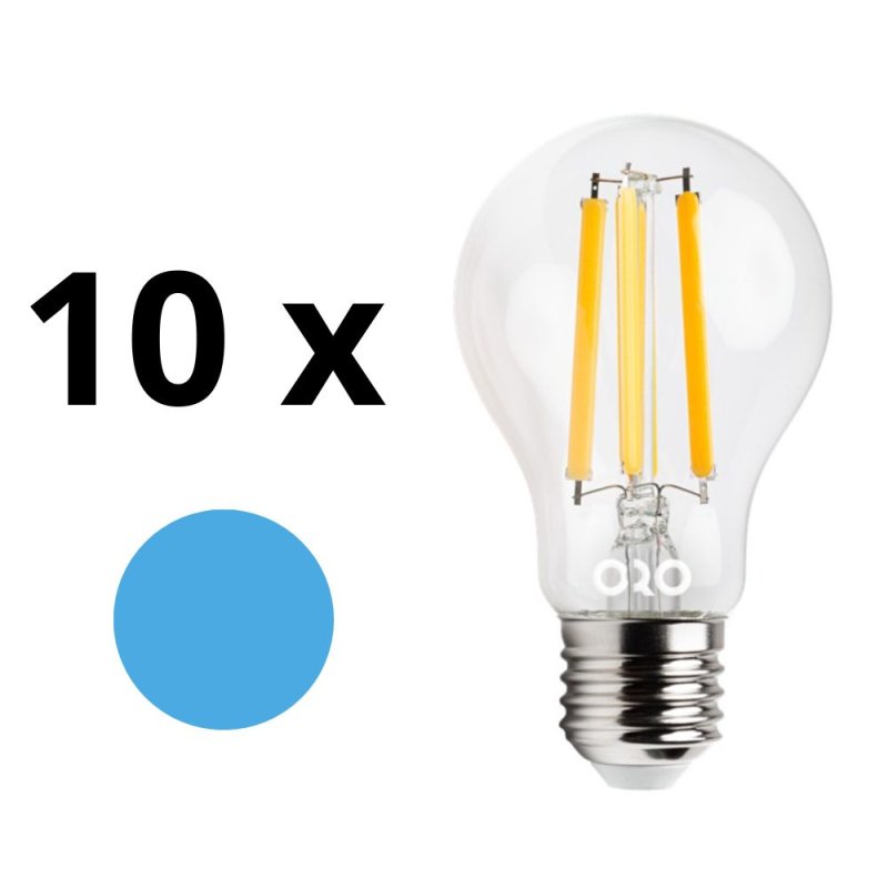 10 X ŻARÓWKI LED E27 7W 808LM ZIMNA BARWA ZESTAW
