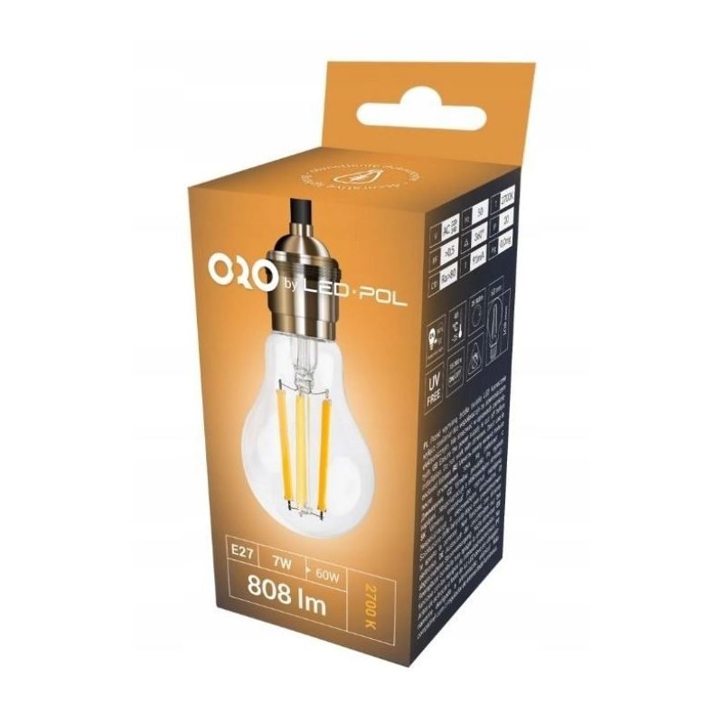 ZESTAW ŻARÓWEK LED E27 7W CIEPŁE ŚWIATŁO 10 SZTUK