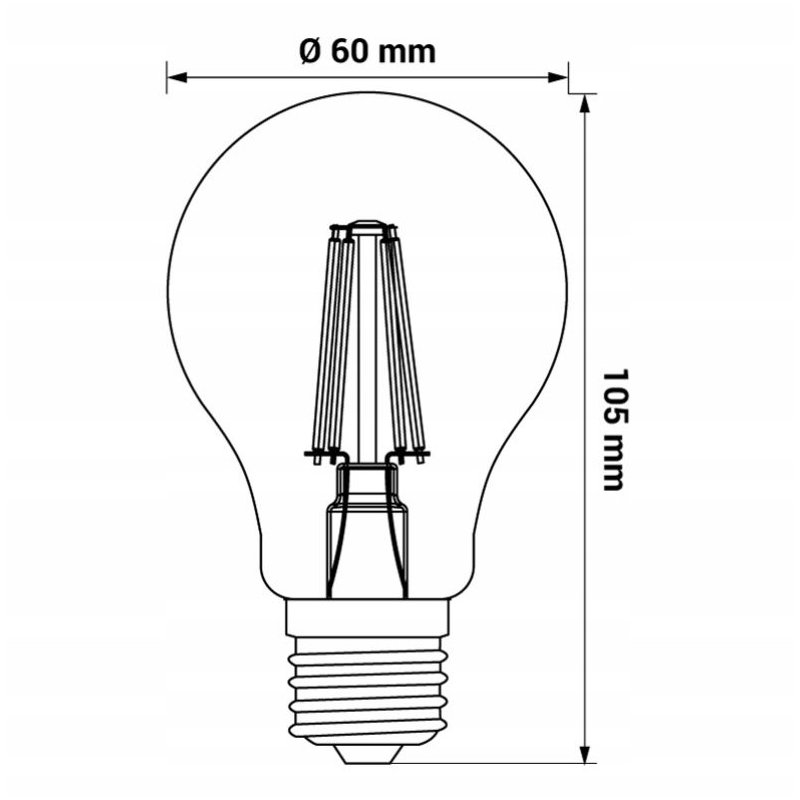 ZESTAW ŻARÓWEK LED E27 7W CIEPŁE ŚWIATŁO 10 SZTUK