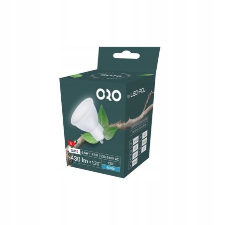 ZESTAW 10 SZTUK ŻARÓWEK LED GU10 430LM 6,5W ZIMNE