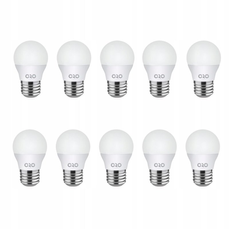 ŻARÓWKI LED E27 G45 5W ZIMNE KOMPLET 10 SZTUK