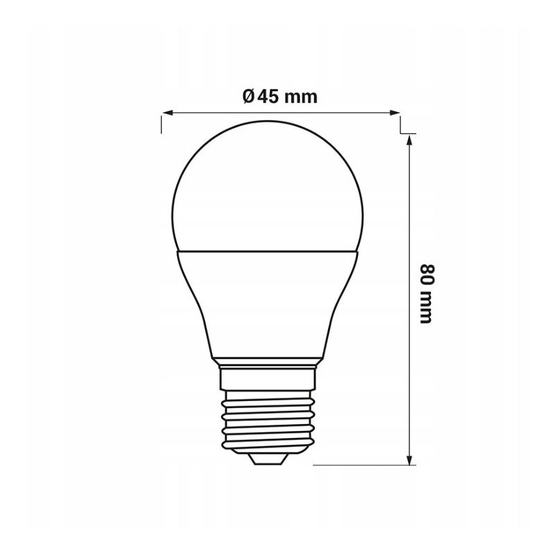 ŻARÓWKI LED E27 G45 5W ZIMNE KOMPLET 10 SZTUK