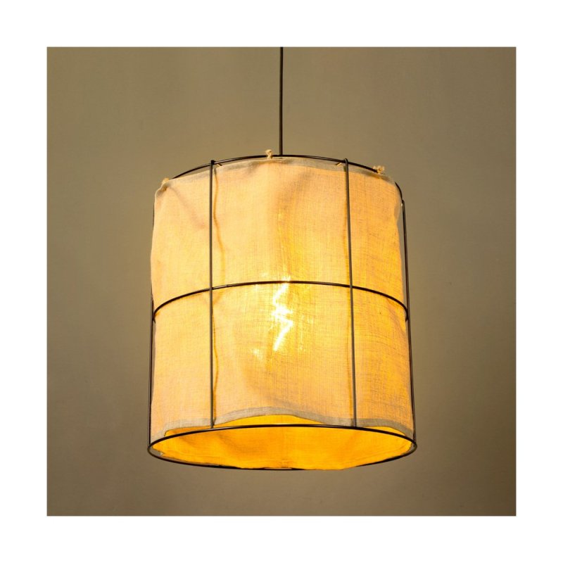 Marinero Lampa Wisząca 1xE27 Max.15W LED Czarny/Czarny Oplot/Czarny-Len