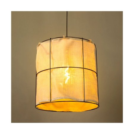 Marinero Lampa Wisząca 1xE27 Max.15W LED Czarny/Czarny Oplot/Czarny-Len