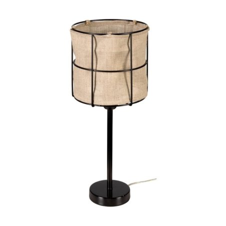 Marinero Lampa Stołowa 1xE27 Max.15W LED Czarny/Czarny PVC/Czarny-Len