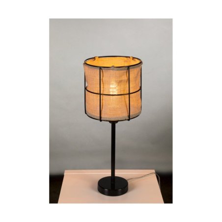 Marinero Lampa Stołowa 1xE27 Max.15W LED Czarny/Czarny PVC/Czarny-Len