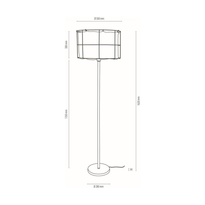 Marinero Lampa Podlogowa 1xE27 Max.15W LED Czarny/Lniany
