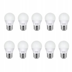 10 X ŻARÓWKA LED E27 G45 5W NEUTRALNA ZESTAW