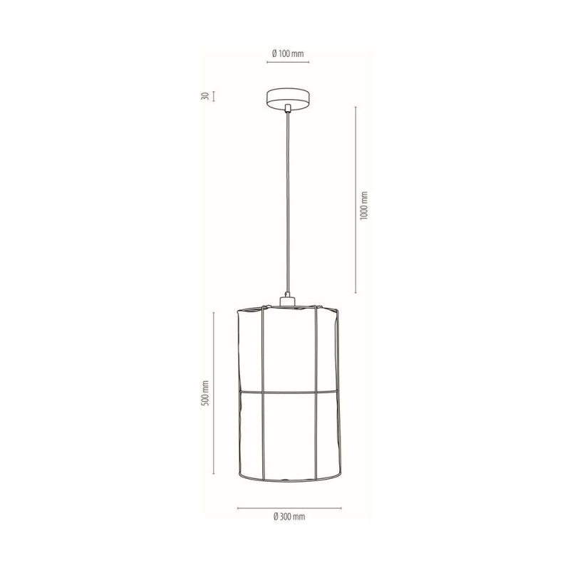 Marinero Lampa Wisząca 1xE27 Max.15W LED Czarny/Czarny Oplot/Czarny-Biały Len