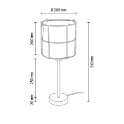 Marinero Lampa Stołowa 1xE27 Max.15W LED Czarny/Biały