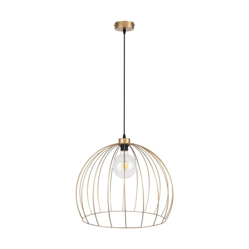 Coop Lampa Wisząca 1xE27 Max.60W Złoty/Czarny/Złoty
