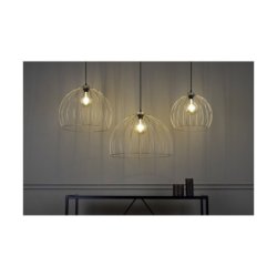 Coop Lampa Wisząca 1xE27 Max.60W Złoty/Czarny/Złoty