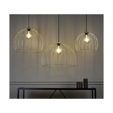 Coop Lampa Wisząca 1xE27 Max.60W Złoty/Czarny/Złoty
