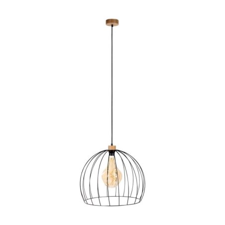 Coop Lampa Wisząca 1xE27 Max.60W Dąb Olejowany/Czarny/Czarny