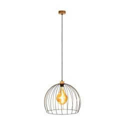 Coop Lampa Wisząca 1xE27 Max.60W Dąb Olejowany/Czarny/Czarny