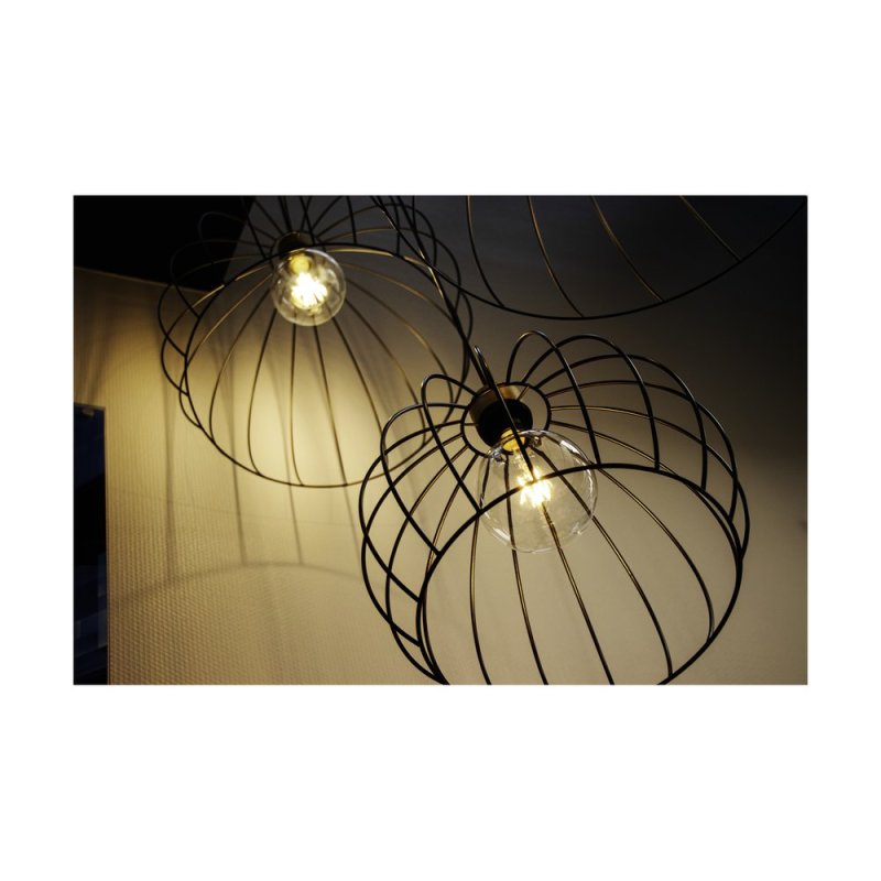 Coop Lampa Wisząca 1xE27 Max.60W Dąb Olejowany/Czarny/Czarny